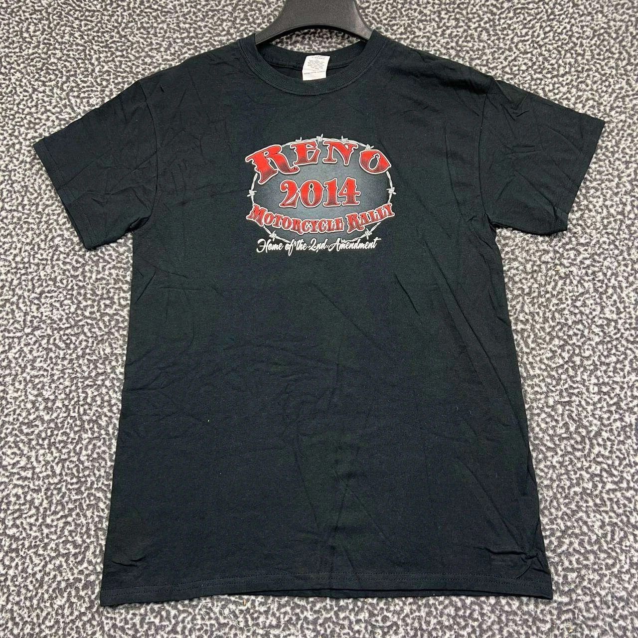 Gildan Vintage Reno Motorcycle Rally Shirt Men M Short Sleeve New Size US M / EU 48-50 / 2 - 2 Thumbnail