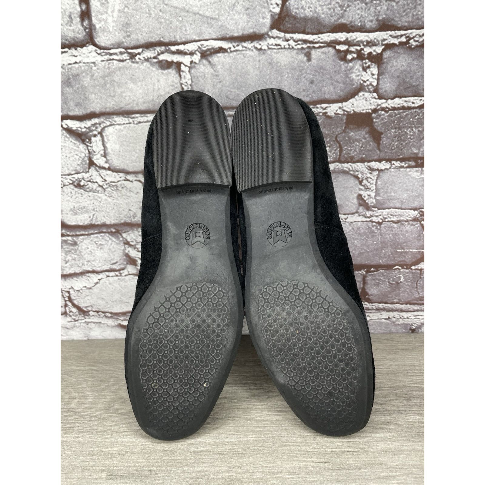 Mephisto Mephisto Air-Relax Black Suede Leather Rhinestone Heel Loafe Size US 10 / IT 40 - 14 Thumbnail
