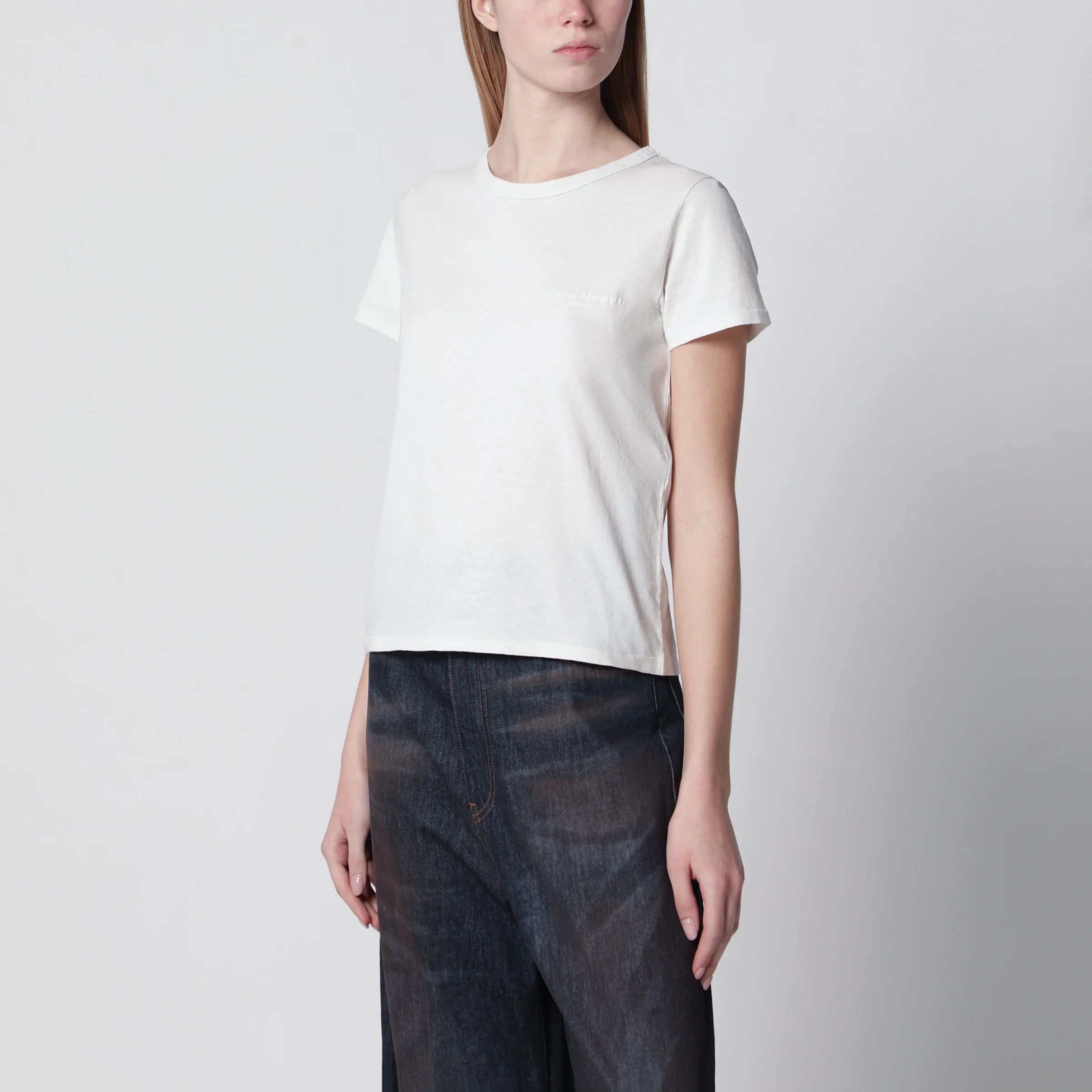 Maison Margiela o1d2blof0426 Cotton Jersey Short-Sleeve Crew-Neck T-Shirt Size L / US 10 / IT 46 - 4 Thumbnail