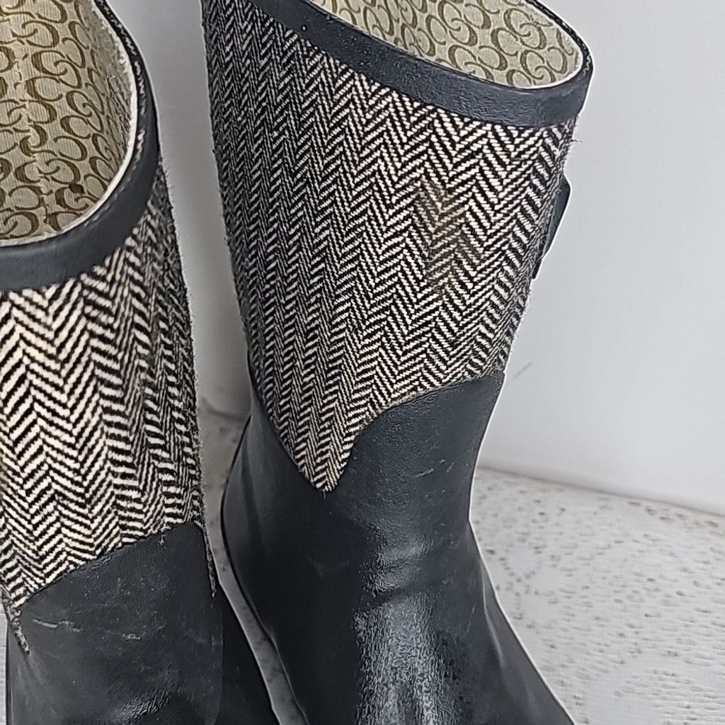 The Unbranded Brand Chooka Herringbone mid rise classic rain waterproof boots 6 Size US 6 / IT 36 - 5 Thumbnail