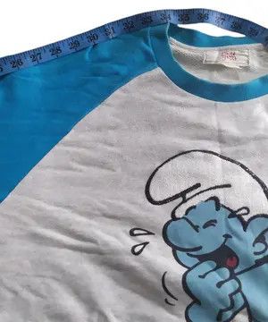 Vintage Vintage Whole Hauss Smurfs Raglan Sweatshirt Size US XL / EU 56 / 4 - 7 Thumbnail