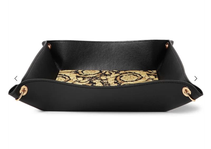 Versace SIGNATURE leather desk catchall barocco yellow Tray key Size ONE SIZE - 3 Thumbnail