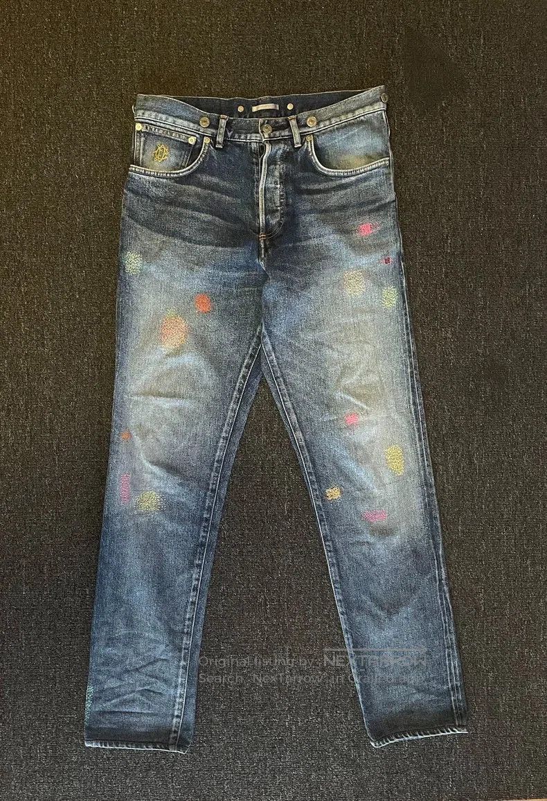 Dior Dior Distressed Denim Jeans with Paint Splatter. Size US 29 - 1 Thumbnail