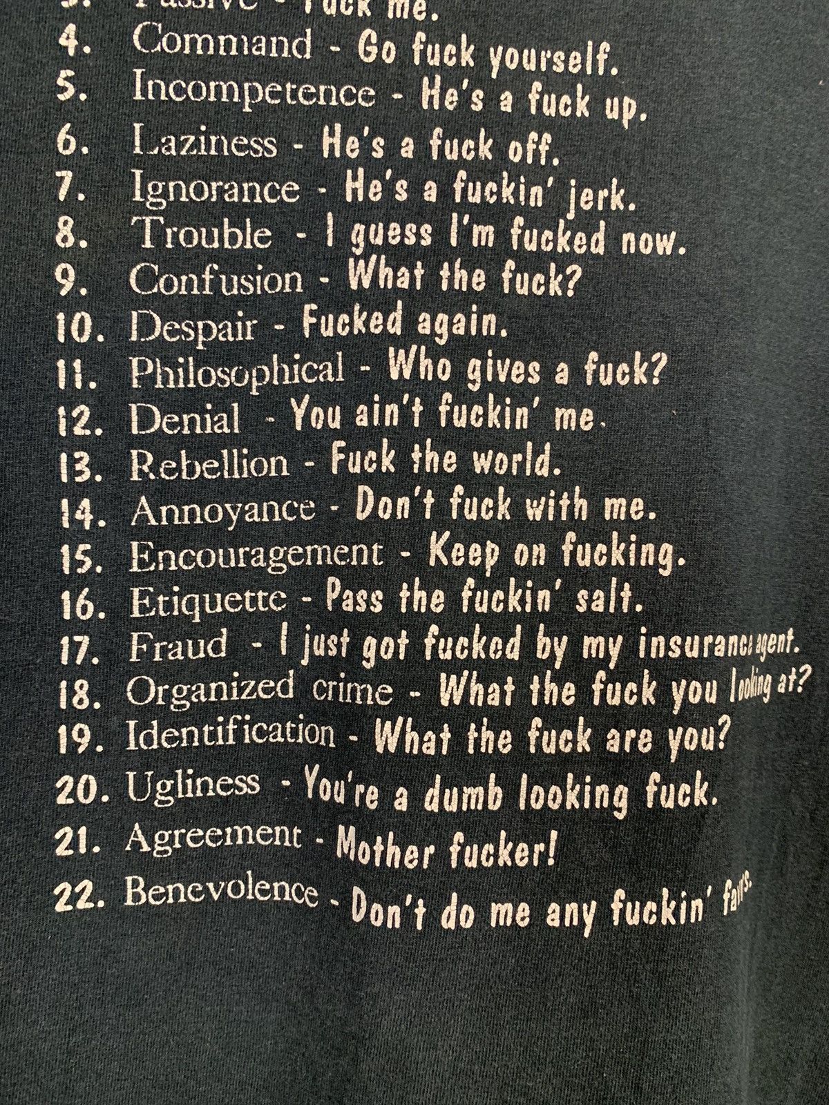 Vintage Vintage How To Use The F Word Humor Distressed T-shirt Size US XL / EU 56 / 4 - 13 Thumbnail