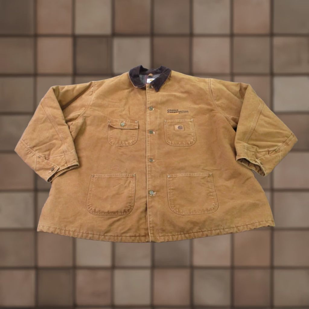 Carhartt VINTAGE Carhartt Jacket Mens 2XL Brown Cotton Canvas Lined Thermal Wind-Resistant Pockets Outdoors Coat Size US XXL / EU 58 / 5 - 1 Thumbnail