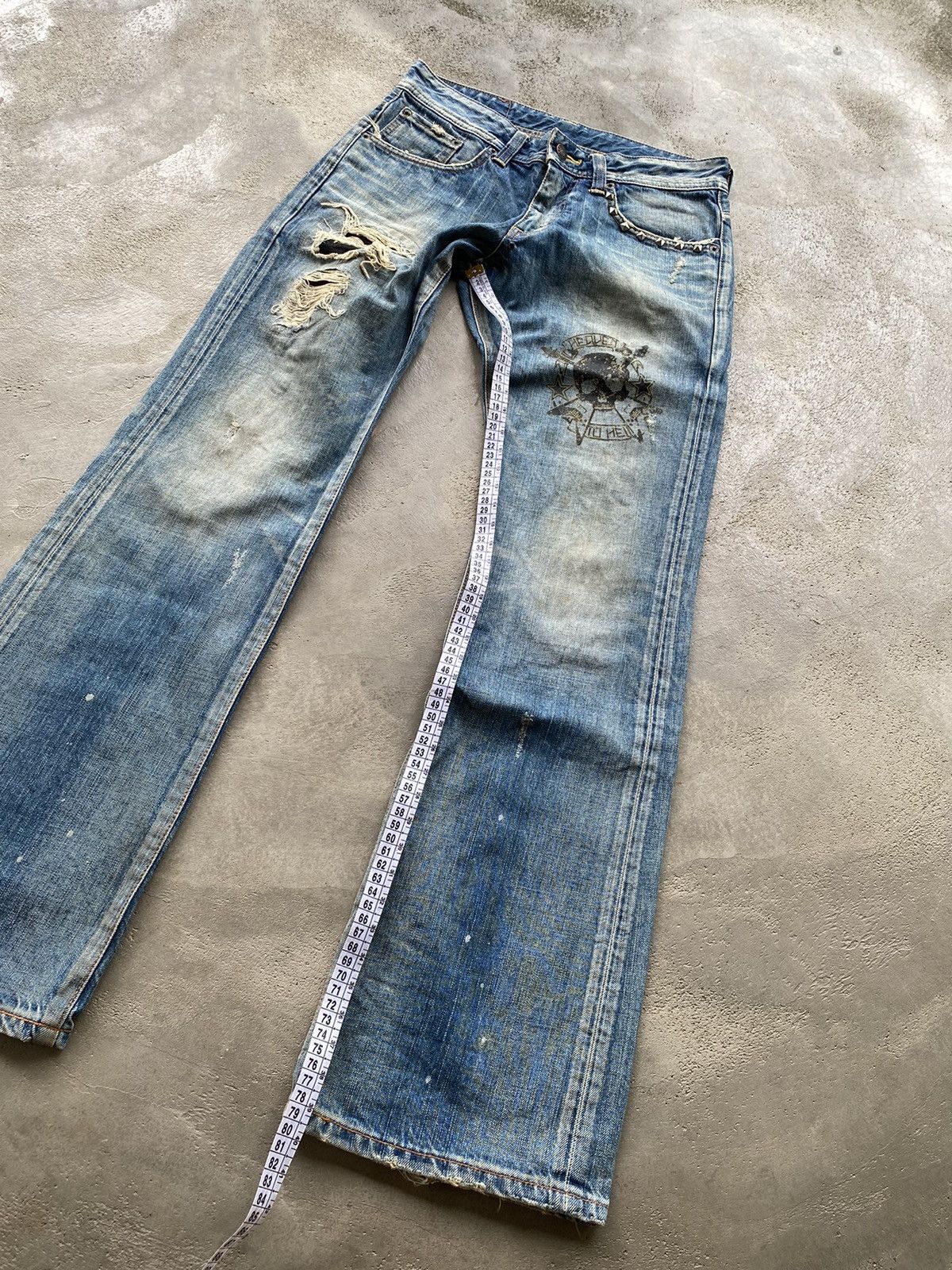 Edwin × If Six Was Nine × Japanese Brand Vintage Edwin Distressed Boot Cut Jeans Size US 30 / EU 46 - 14 Thumbnail