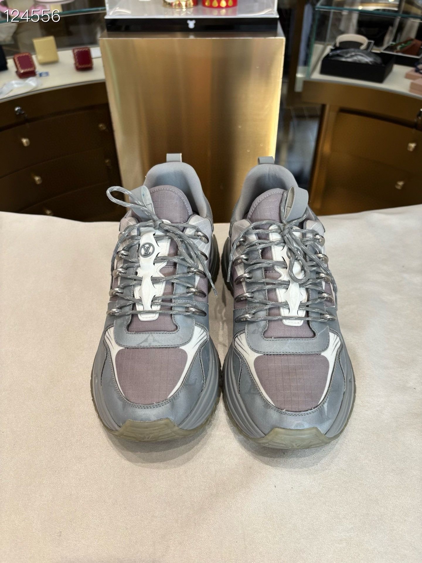 Louis Vuitton LV Run Away Gray Print Sneakers Size US 8 / EU 41 - 1 Thumbnail