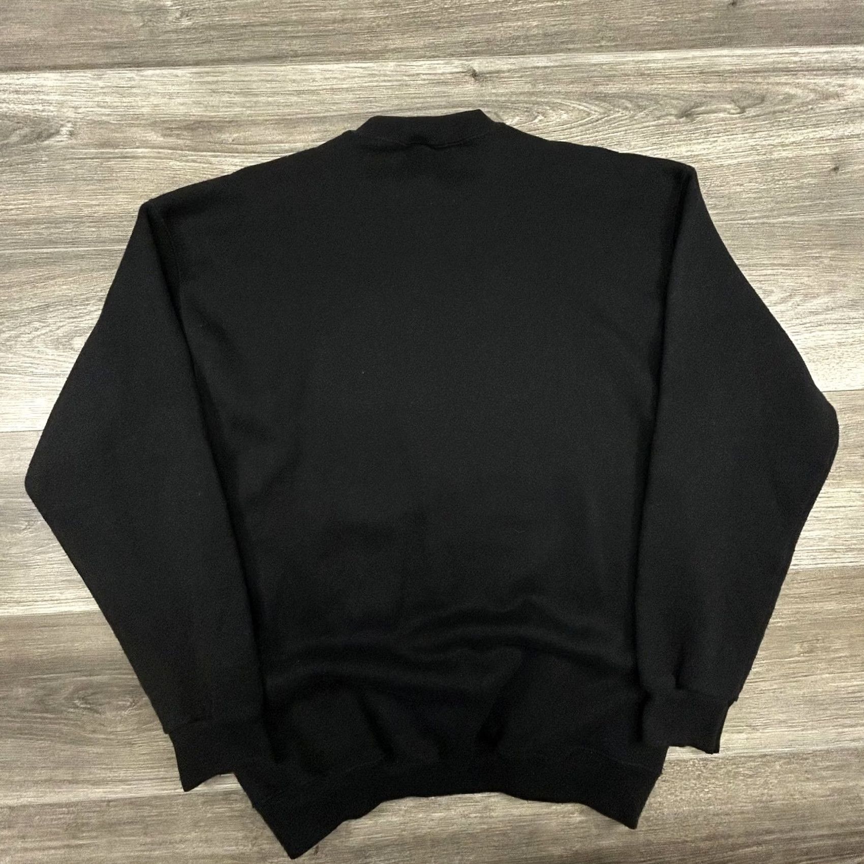 Tultex VINTAGE Bald Eagle Sweatshirt Mens L Black 90s Tultex Superweight Graphic Print Front Moon USA Tree Forest Size US L / EU 52-54 / 3 - 2 Thumbnail