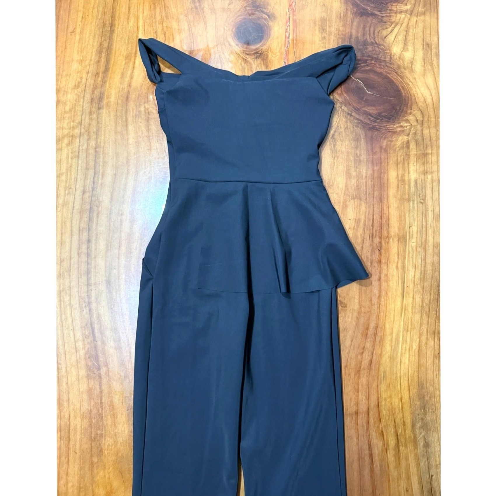 Vintage NEW Chiara Boni Jumpsuit Women's 6 Turadonna Wide Leg Career Nylon Stretch RR20 Size 28" / US 6 / IT 42 - 6 Thumbnail