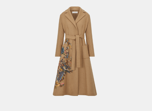 image of Dior O1Bcso1Str0524 Coat In Beige, Women's (Size Small)