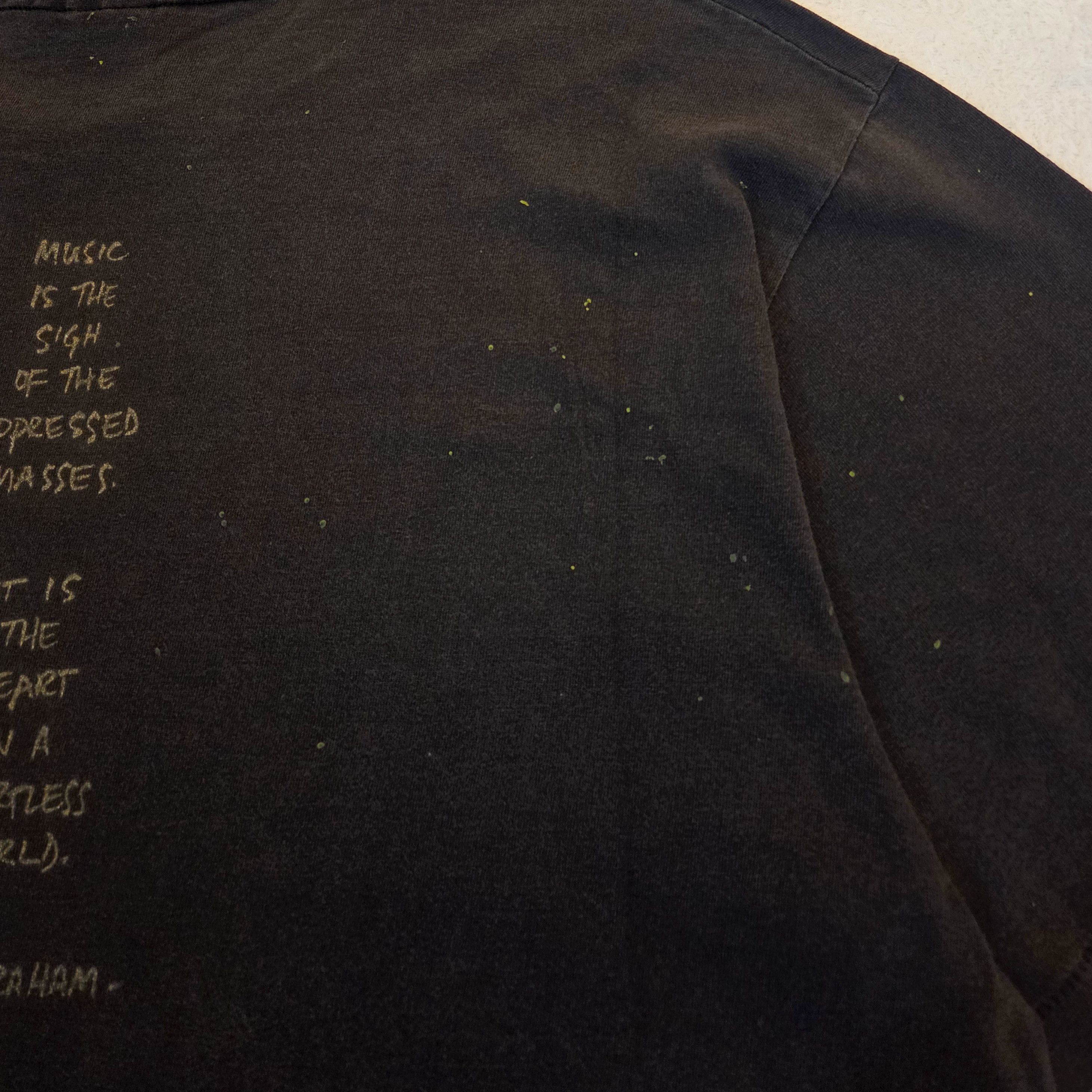Hanes VTG Carlos Santana Milagro T Shirt Black 90s Concert Band XL Size US XL / EU 56 / 4 - 9 Thumbnail