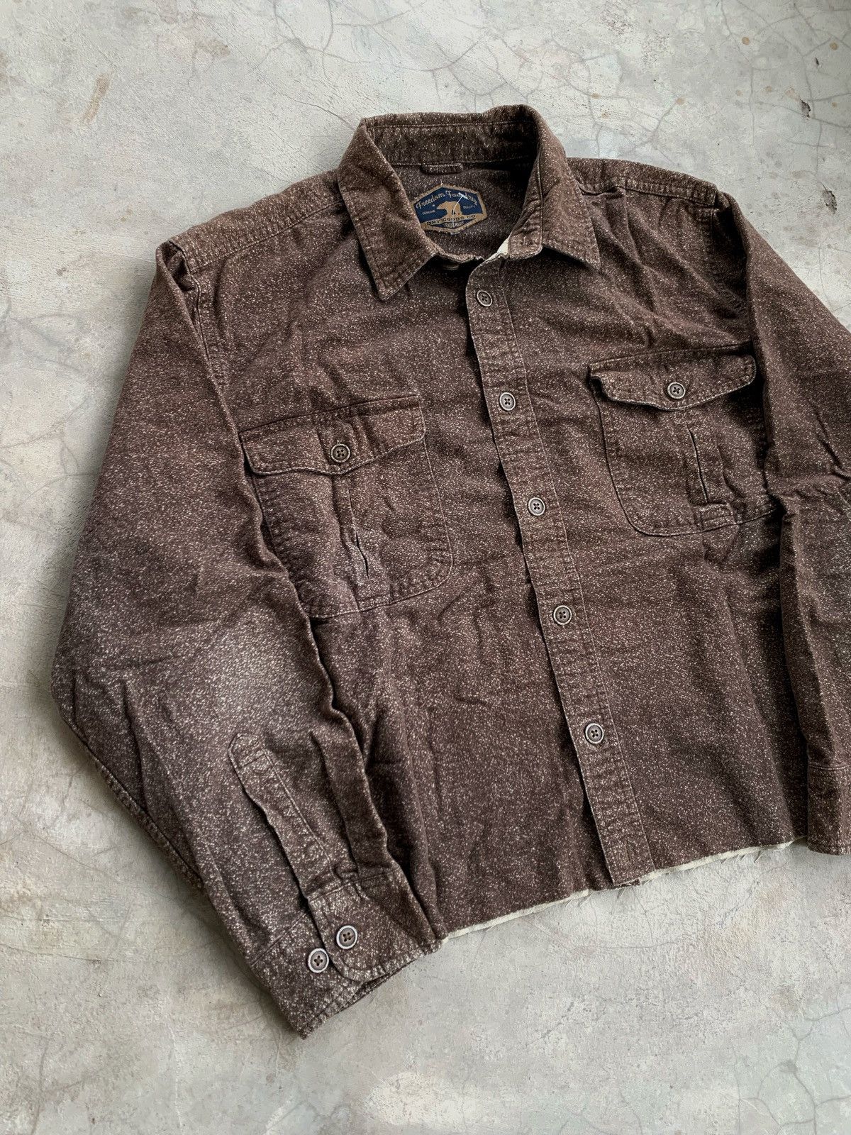 Vintage Cropped button up shirt double pocket F&F boxy Size US M / EU 48-50 / 2 - 6 Thumbnail