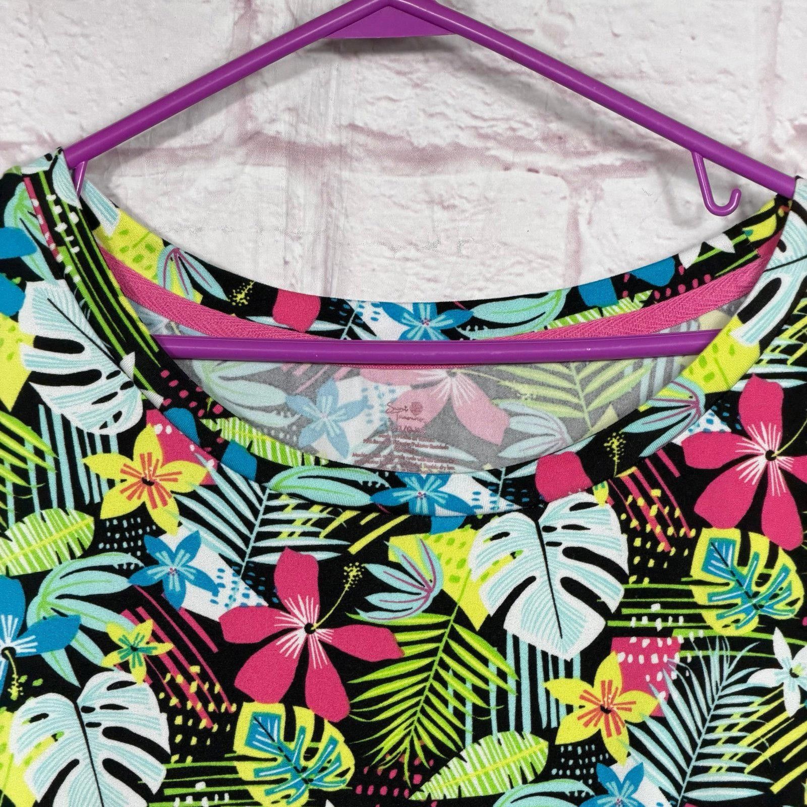 Other Secret Treasures L/XL Tropical Floral Nightgown Size ONE SIZE - 5 Thumbnail