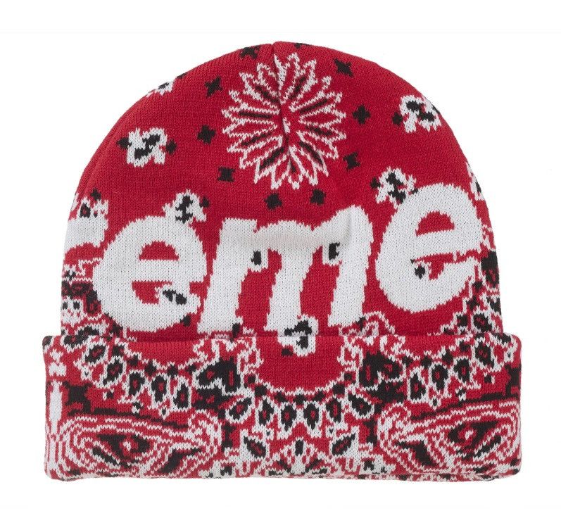Supreme Supreme Bandana Big Logo Beanie (Red) Size ONE SIZE - 5 Thumbnail