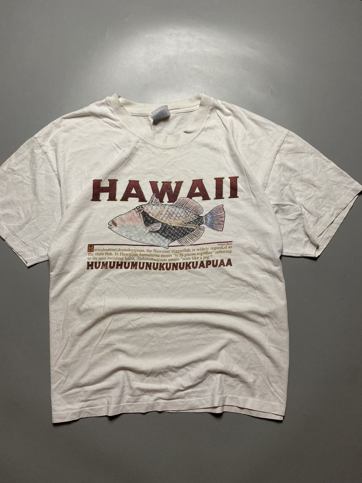 Vintage RARE! Hawaii 1990s t-shirt on one seam Size US XL / EU 56 / 4 - 1 Thumbnail