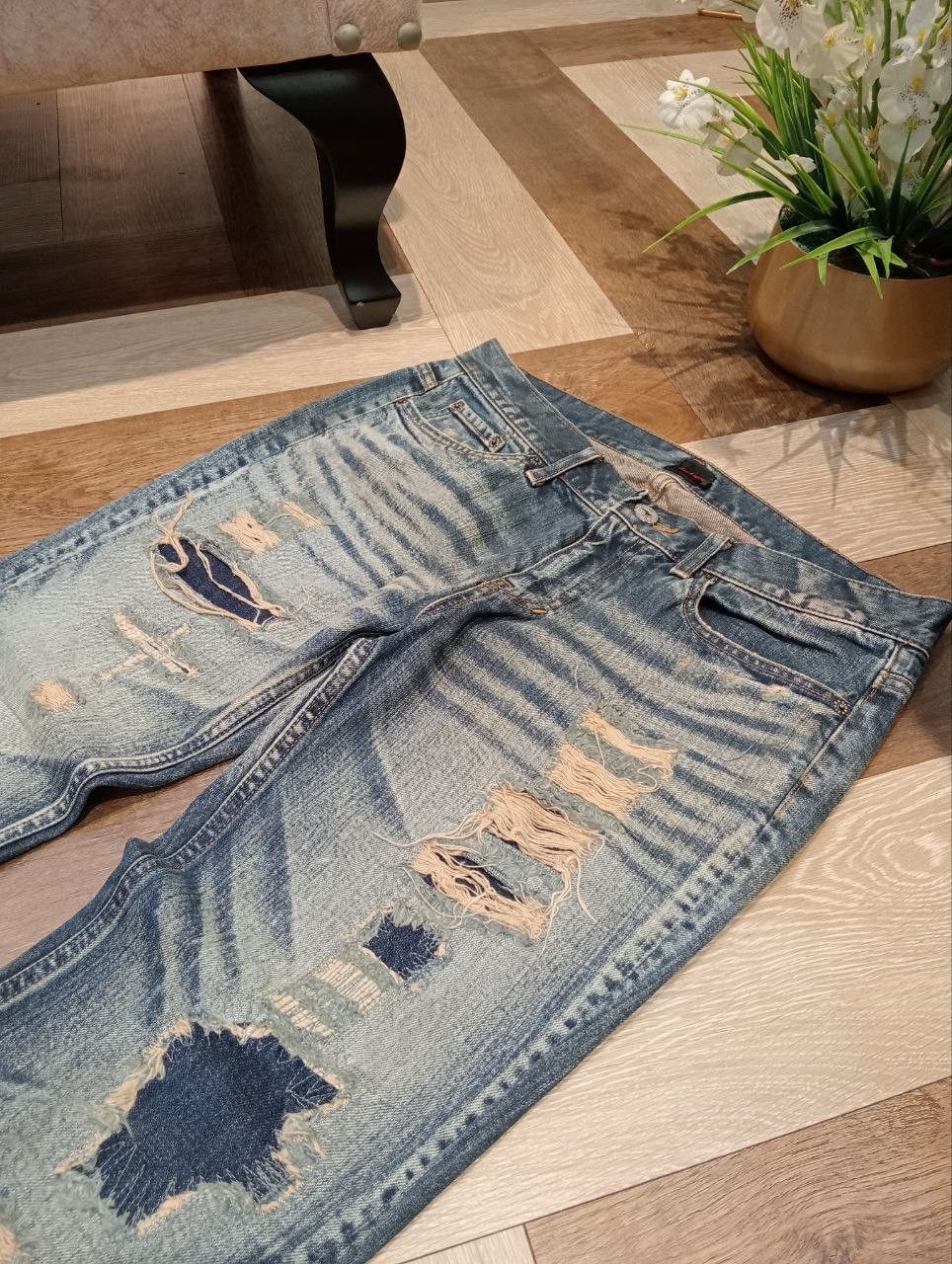 JACKROSE JACKROSE JAPAN BLUE DENIM DISTRESSED PANTS Size US 33 - 5 Thumbnail