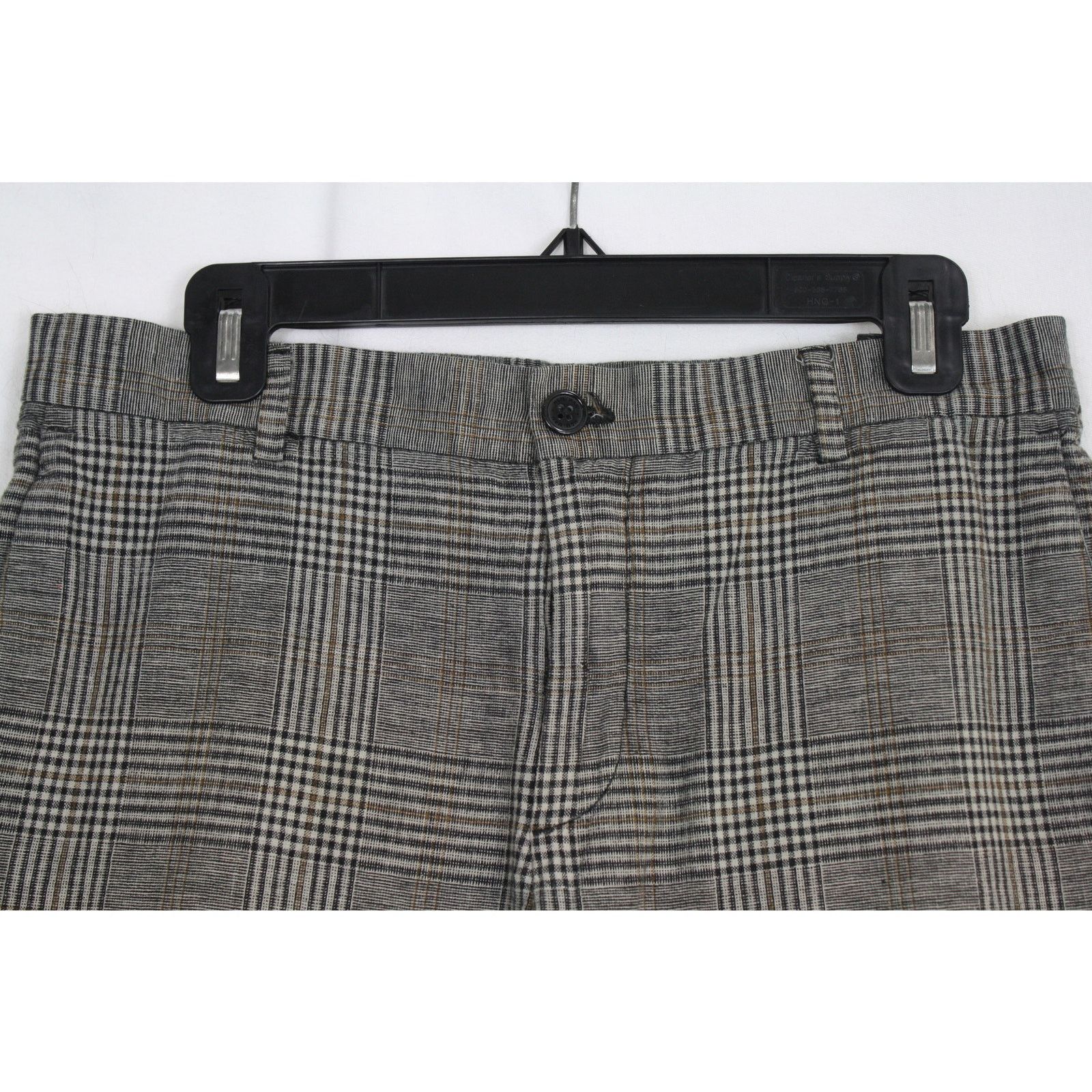 H&M H&M Skinny Fit Plaid Jogger Pants Mens 31 Gray Check Cuffed Size US 31 - 3 Thumbnail