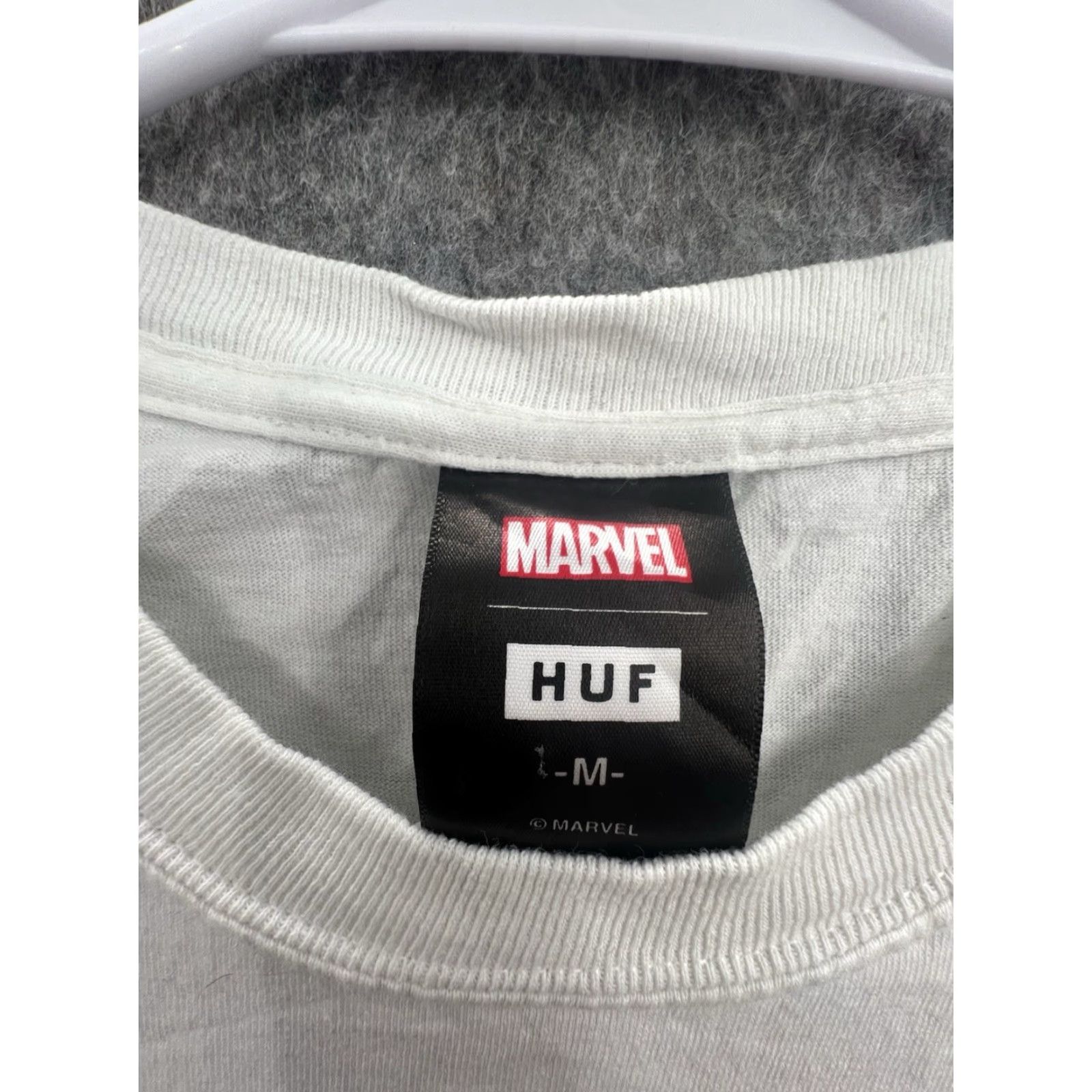Huf VINTAGE HUF Marvel Comics White Graphic Spiderman Miles Morales T-Shirt Mens M Regular Crew Neck Short Sleeve Cotton Size US M / EU 48-50 / 2 - 5 Thumbnail