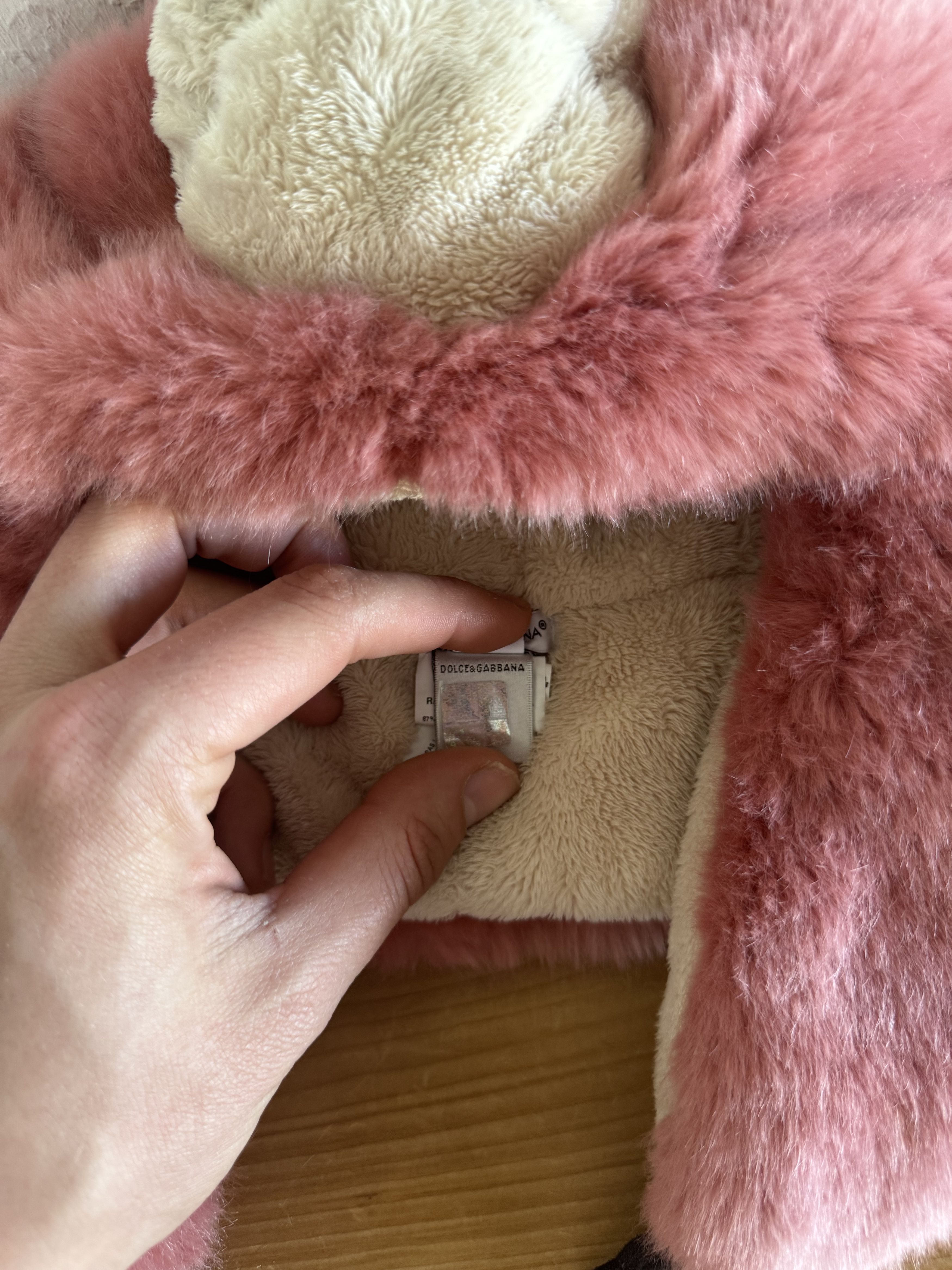 Dolce & Gabbana FW17 Pink Plush Bear Head Hat Size ONE SIZE - 10 Thumbnail