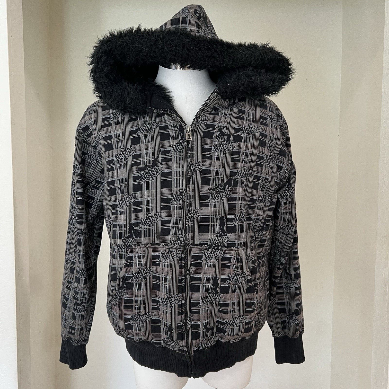 No Fear No Fear Jacket (M) Full Zip Hoodie Sherpa Y2K Size US M / EU 48-50 / 2 - 1 Thumbnail