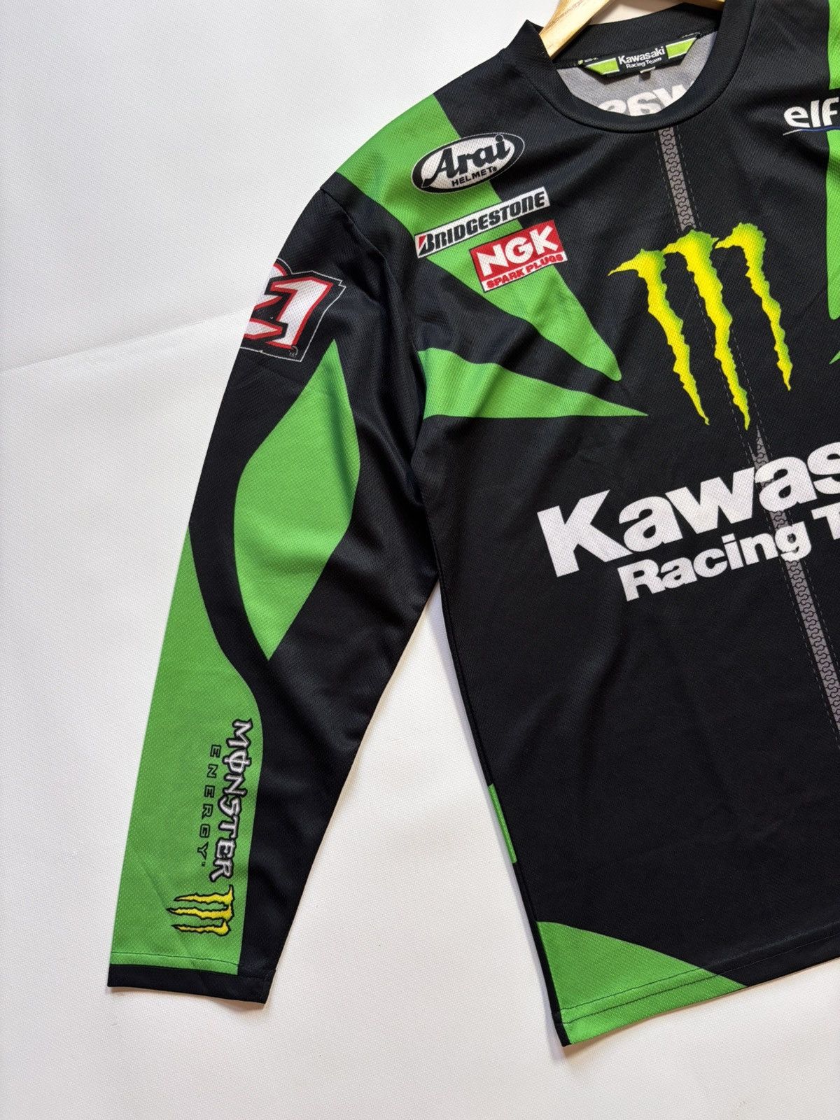 Vintage MONSTER KAWASAKI ASAP ROCKY VINTAGE RETRO RACING JERSEY (XL) Size US XL / EU 56 / 4 - 5 Thumbnail