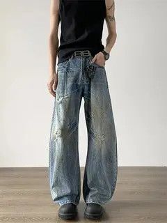 Japanese Brand Japanese retro loose trend straight wide-leg jeans Size US 32 / EU 48 - 5 Thumbnail