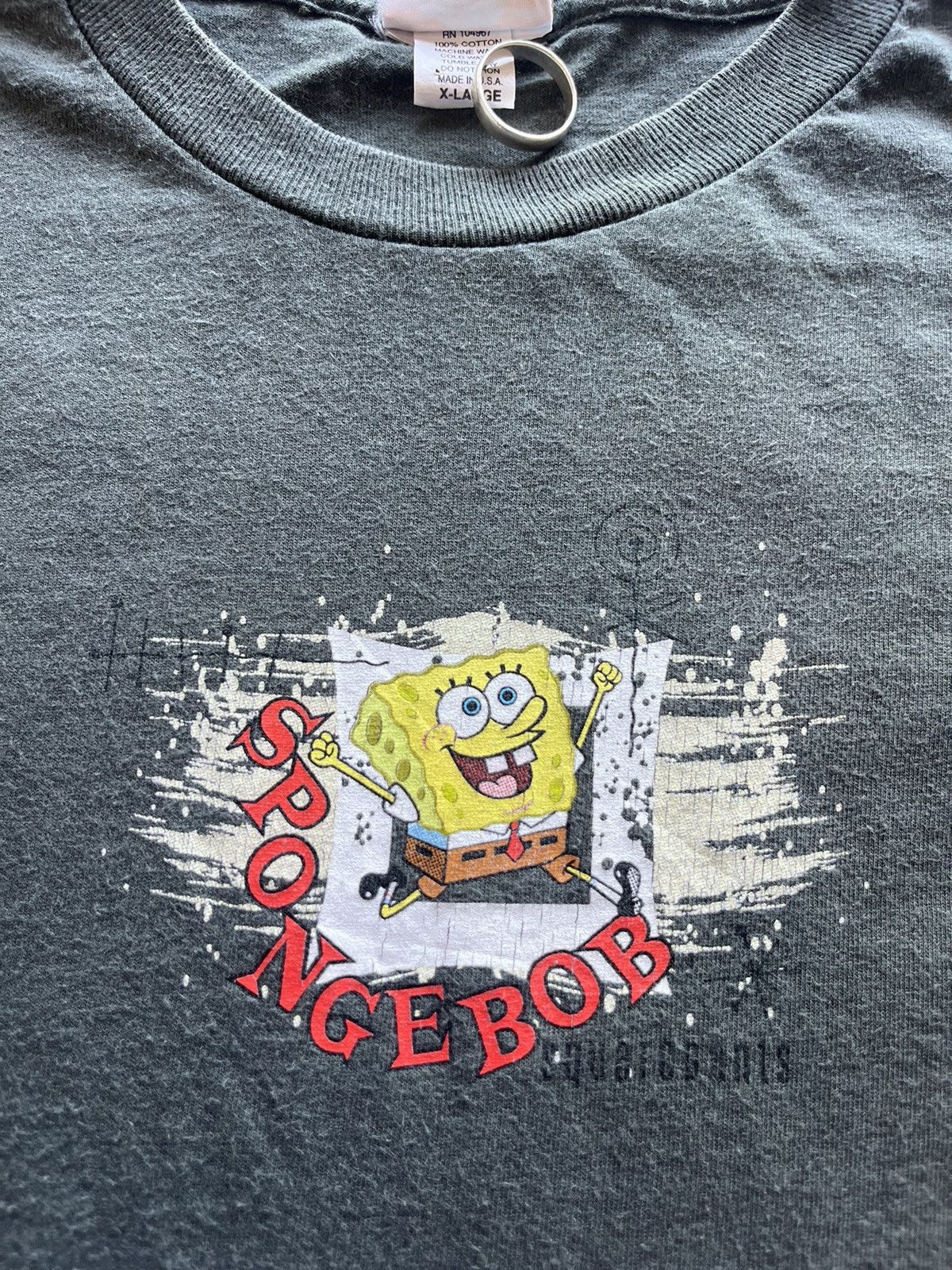 Nickelodeon × Vintage Vintage SPONGE BOB SquarePants 2001’s T-shirt Size US XL / EU 56 / 4 - 7 Thumbnail