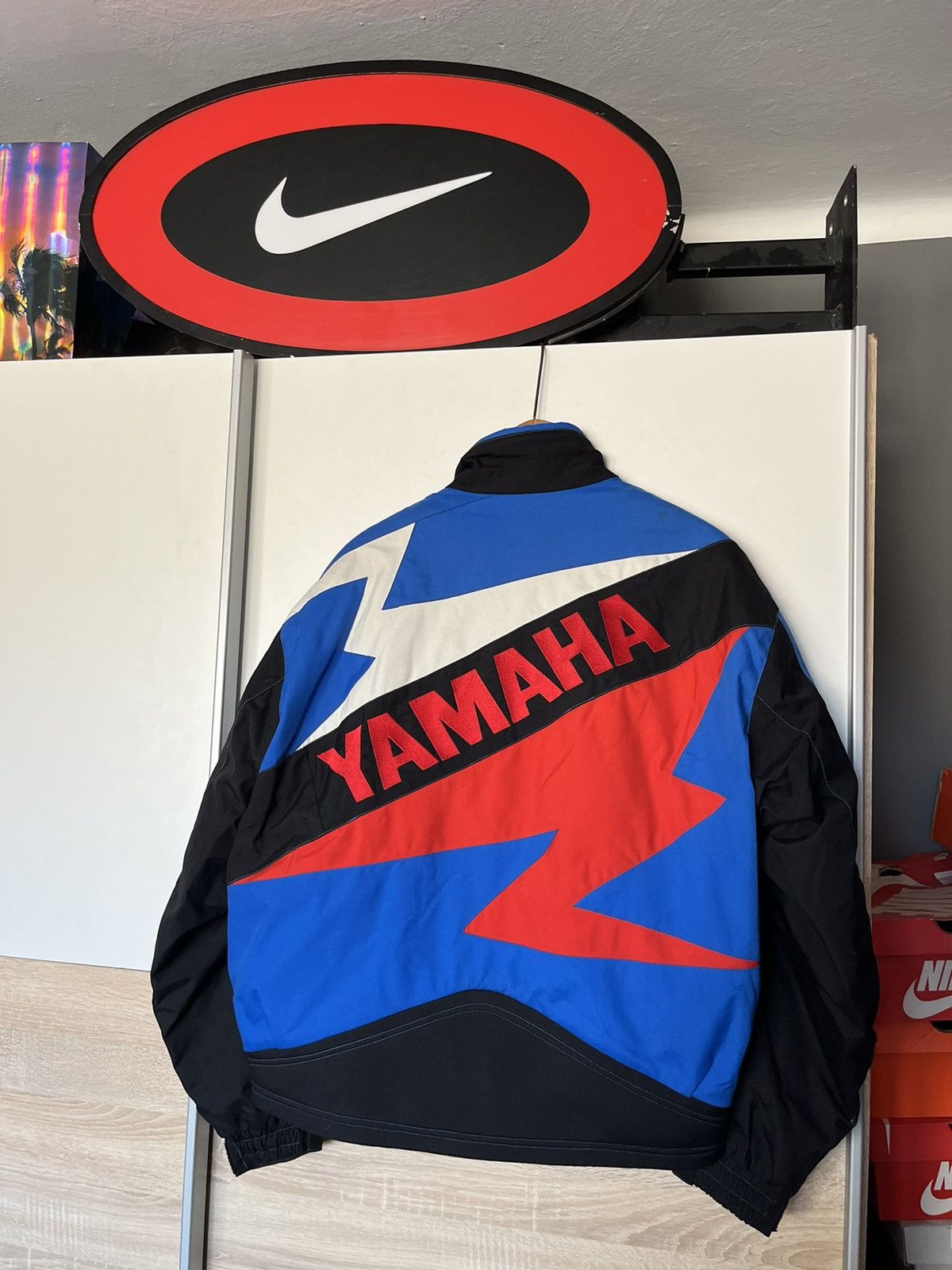 Vintage × Yamaha Vintage 90’s Yamaha Zig Zag Racing Jacket Moto Forma1 Opium Size US XL / EU 56 / 4 - 1 Thumbnail