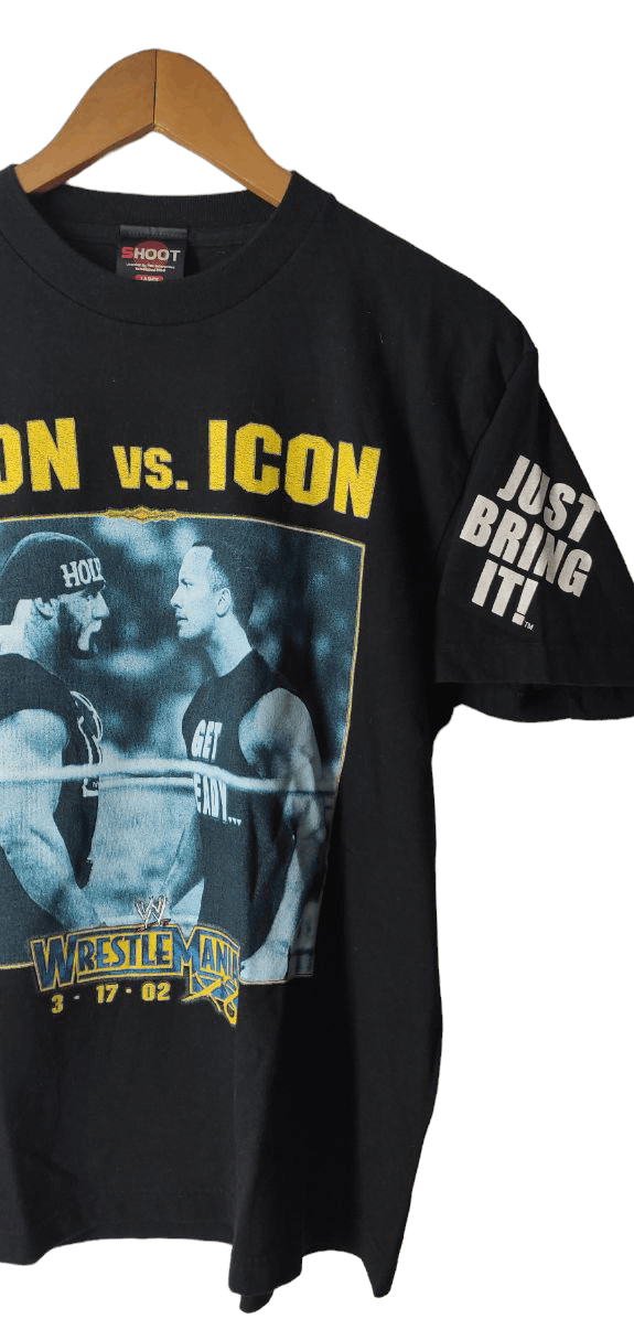 Vintage VINTAGE WRESTLEMANIA X8 ICON VS ICON THE ROCK VS HOGAN TEE Size US M / EU 48-50 / 2 - 6 Thumbnail