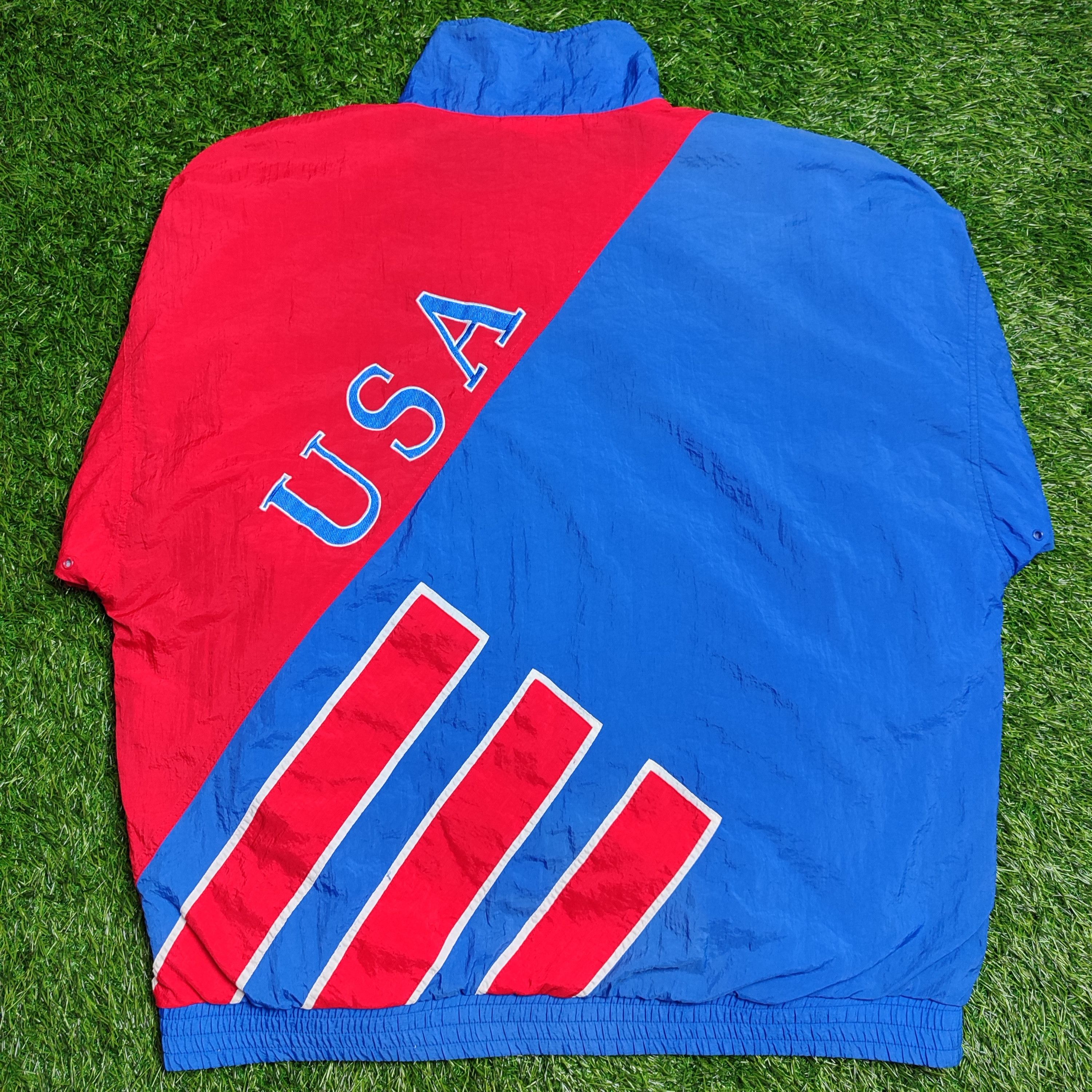 Adidas Adidas Vintage Windbreaker USA 1992 Soccer Jacket Size US XL / EU 56 / 4 - 2 Thumbnail