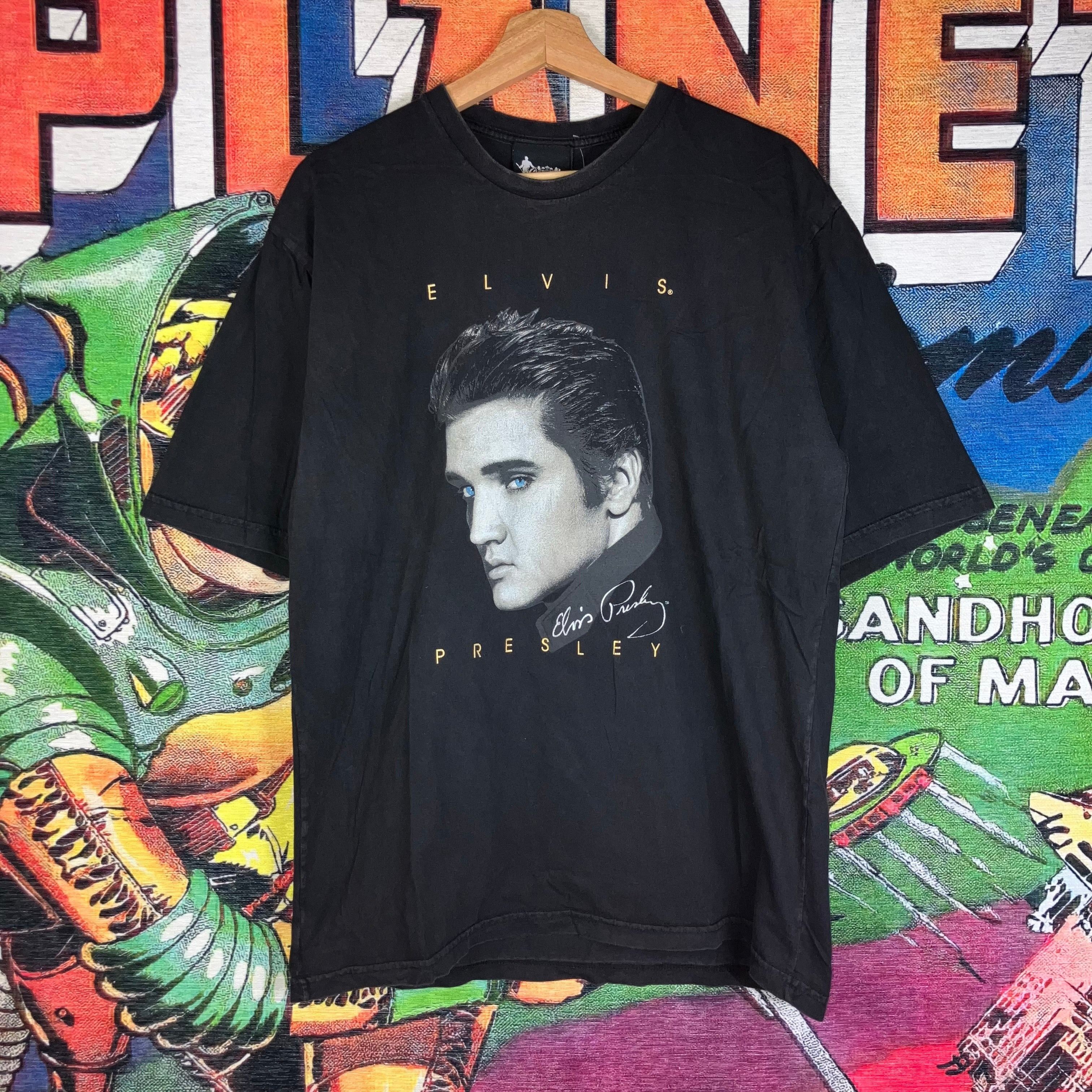 Vintage Vintage Y2K Elvis Presley Graceland Big Face Graphic Tee Siz Size US M / EU 48-50 / 2 - 1 Thumbnail