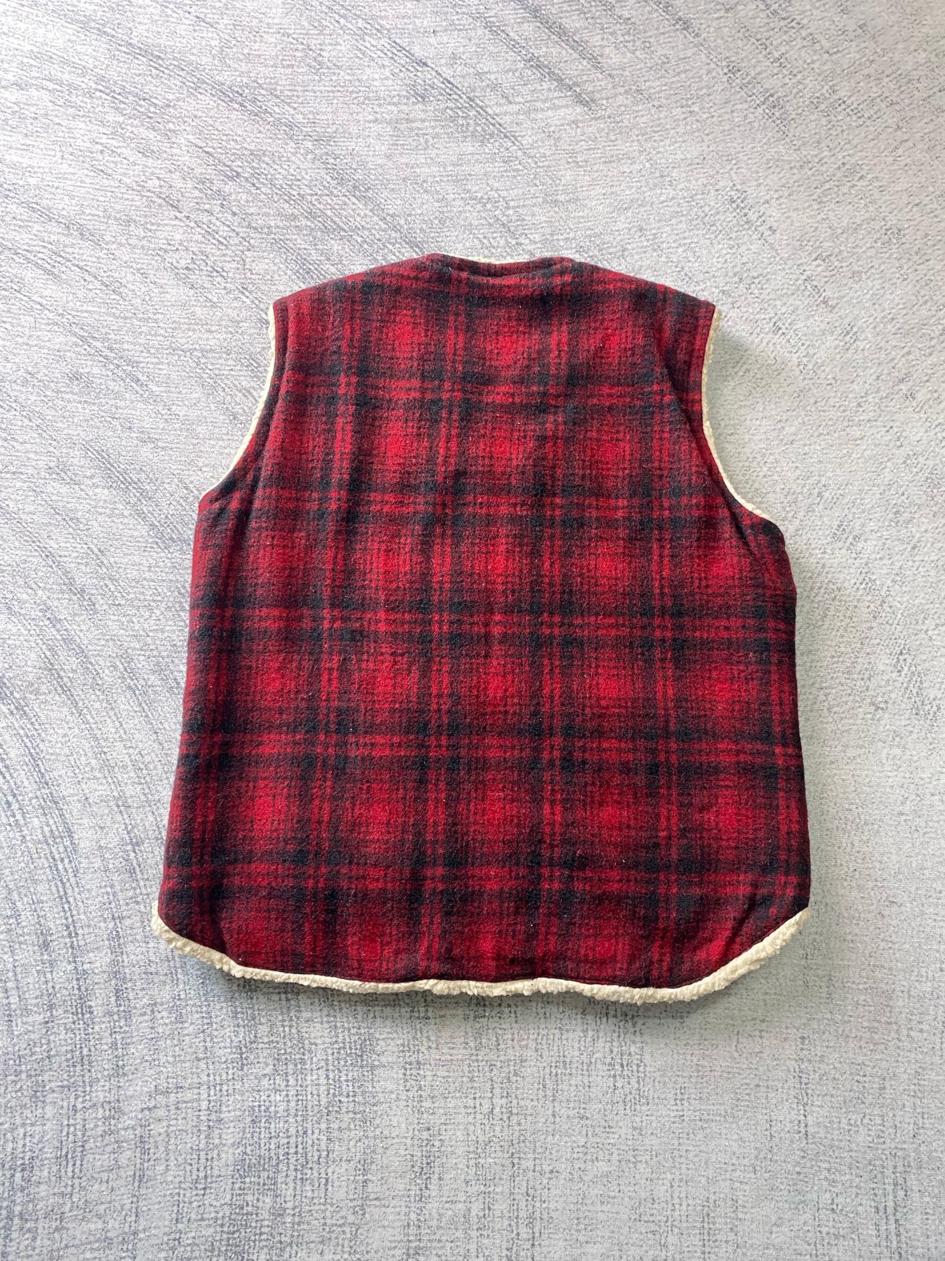 Johnson Woolen Mills Johnson Woolen Mills Plaid Sherpa Lined Vest Size US M / EU 48-50 / 2 - 4 Thumbnail