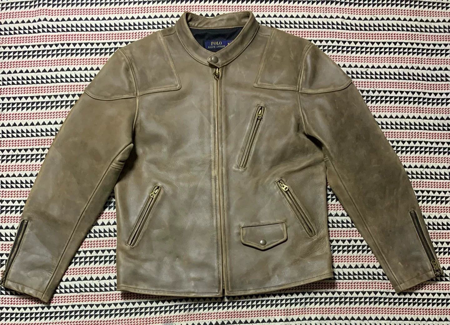 Polo Ralph Lauren POLO Leather Jacket in Brown for Men Size US M / EU 48-50 / 2 - 1 Thumbnail