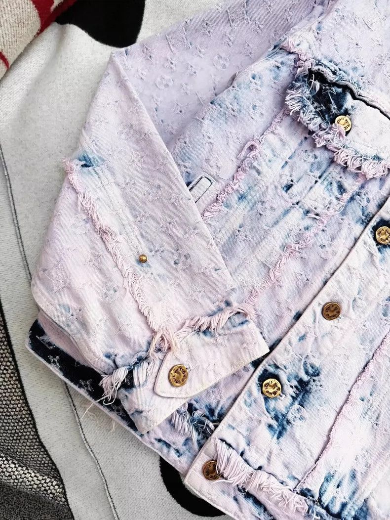 Louis Vuitton Louis Vuitton Purple TieDye Denim Jacket-2506 Size L / US 10 / IT 46 - 4 Thumbnail