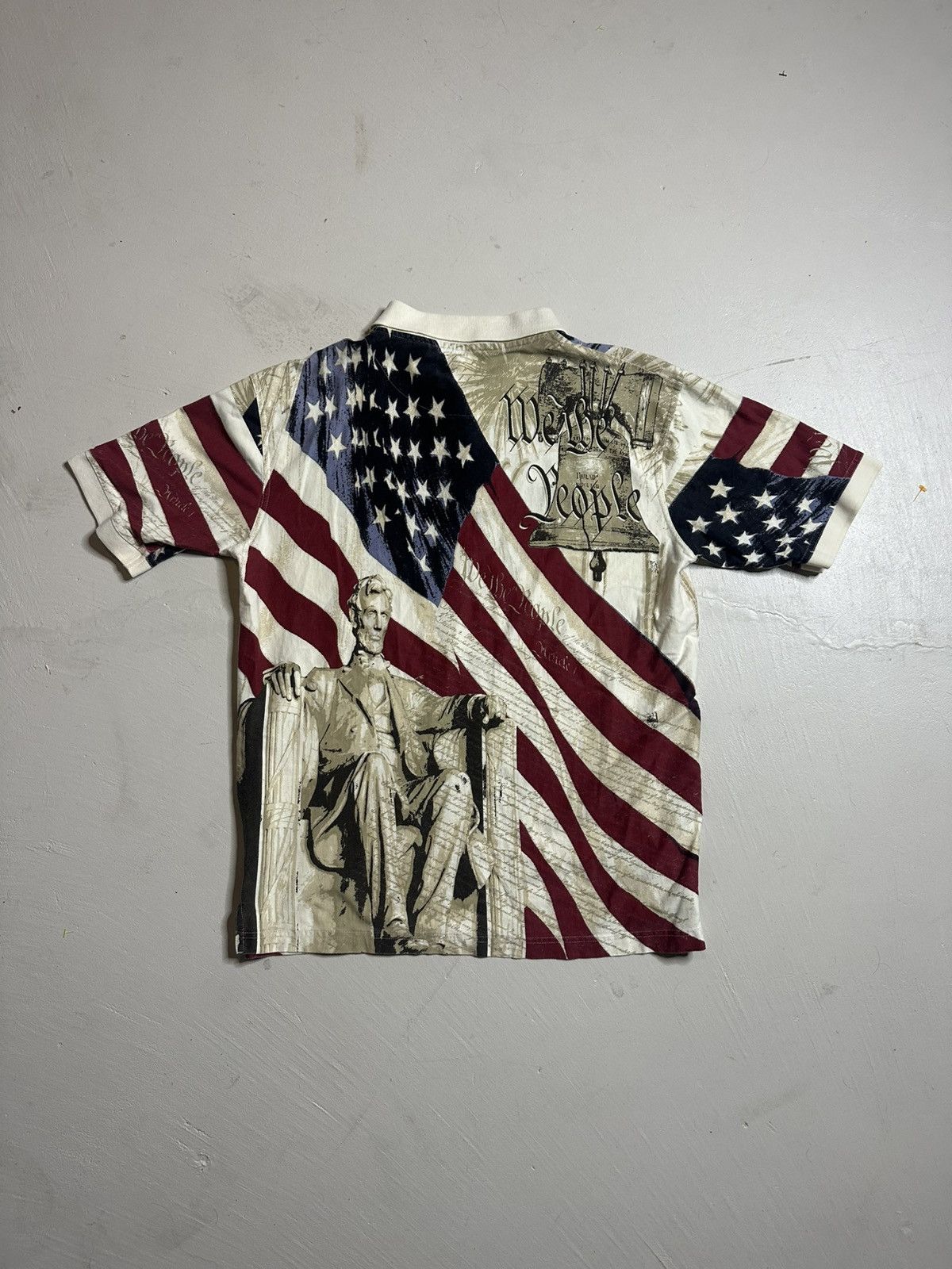 Vintage Vintage 90s “We The People” Abraham Lincoln USA Polo Shirt Size US M / EU 48-50 / 2 - 7 Thumbnail