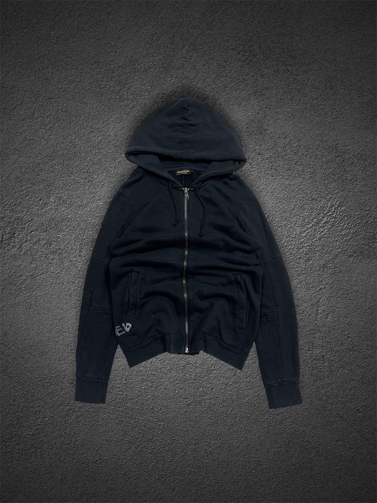 Diesel Black Gold DIESEL BLACK GOLD SKULL ZIP DISTRESSED UP HOODIE Size US S / EU 44-46 / 1 - 1 Thumbnail