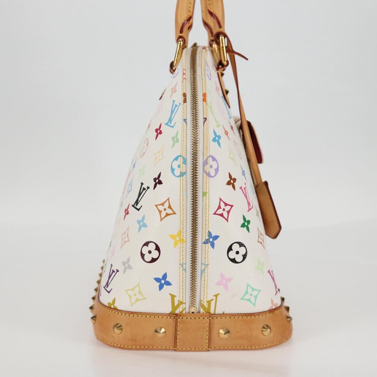 Louis Vuitton LOUIS VUITTON Monogram Multicolor Alma GM Hand Bag White Size ONE SIZE - 4 Thumbnail