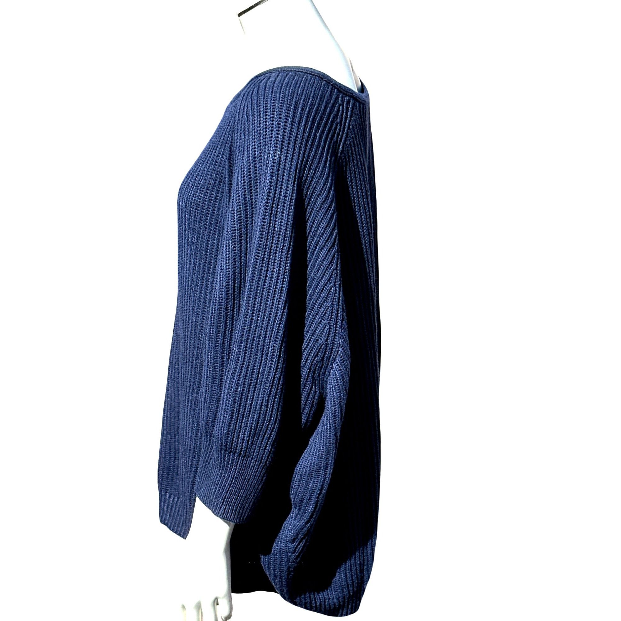 Chicos Chicos Blue Knit Sweater Lightweight Three Quarter Sleeve Pu Size XL / US 12-14 / IT 48-50 - 2 Thumbnail