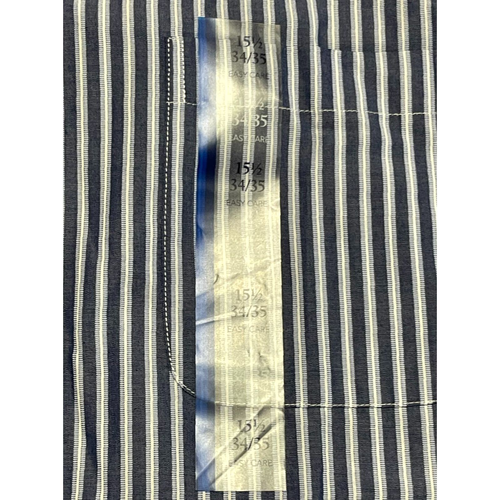 Vintage Croft & Barrow Shirt Men's 15.5 34/35 Blue White Striped Button Down Classic Size US L / EU 52-54 / 3 - 7 Thumbnail
