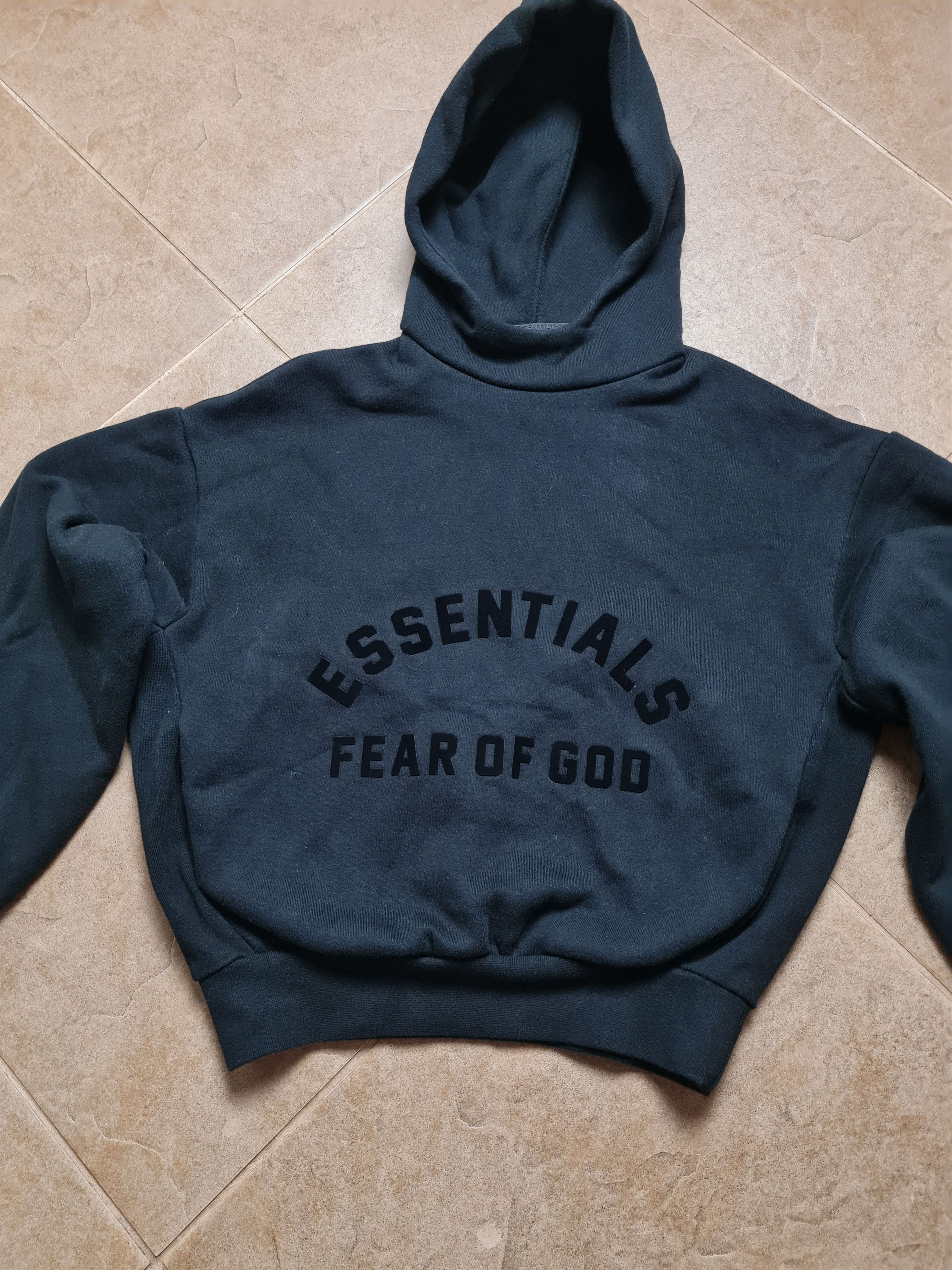 Essentials Womens Essential Fear Of God Pullover Jet Black Hoodie Size XS / US 0-2 / IT 36-38 - 3 Thumbnail