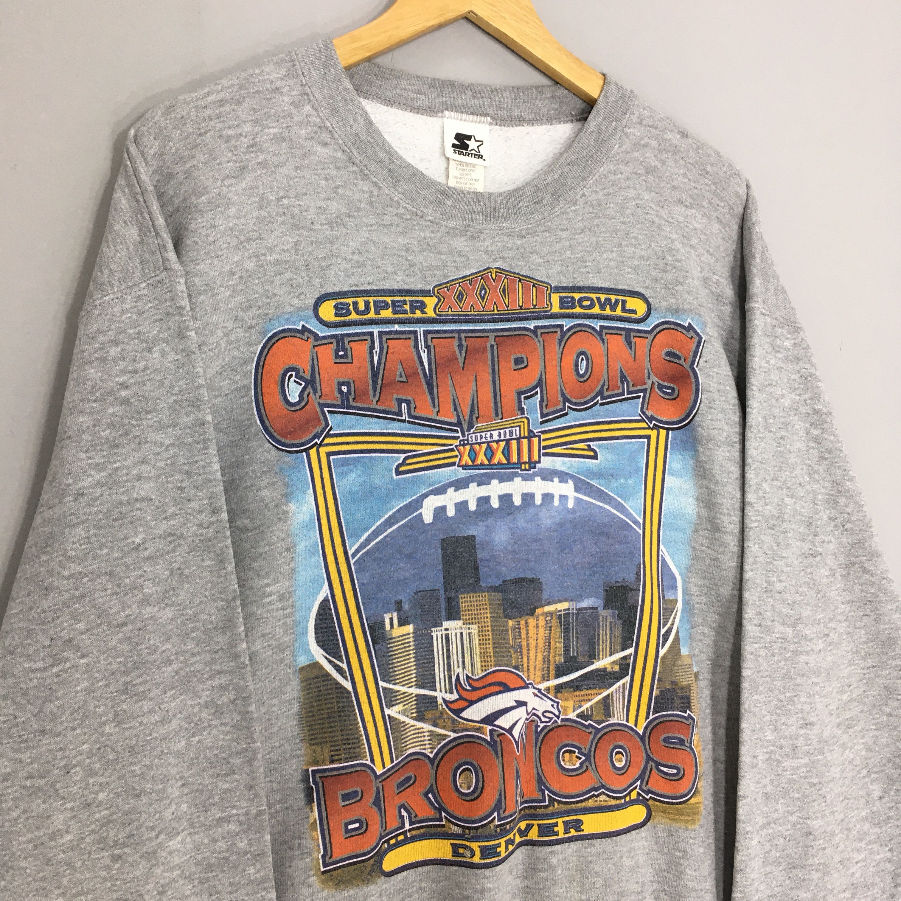 NFL × Starter × Vintage Vintage 90s Denver Broncos NFL Sweatshirt Large Size US L / EU 52-54 / 3 - 3 Thumbnail