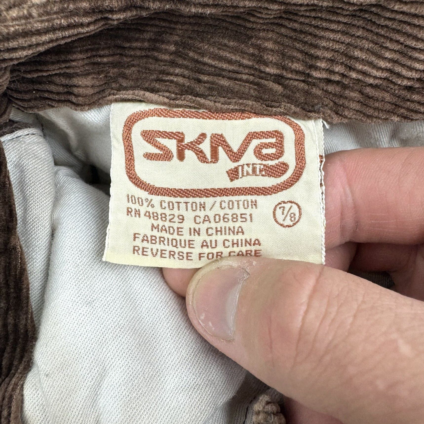 Vintage Vintage Skiva Corduroy Pants Womens 11/12 Brown Classic Hipster 1970s Disco Size 32" / US 10 / IT 46 - 7 Thumbnail