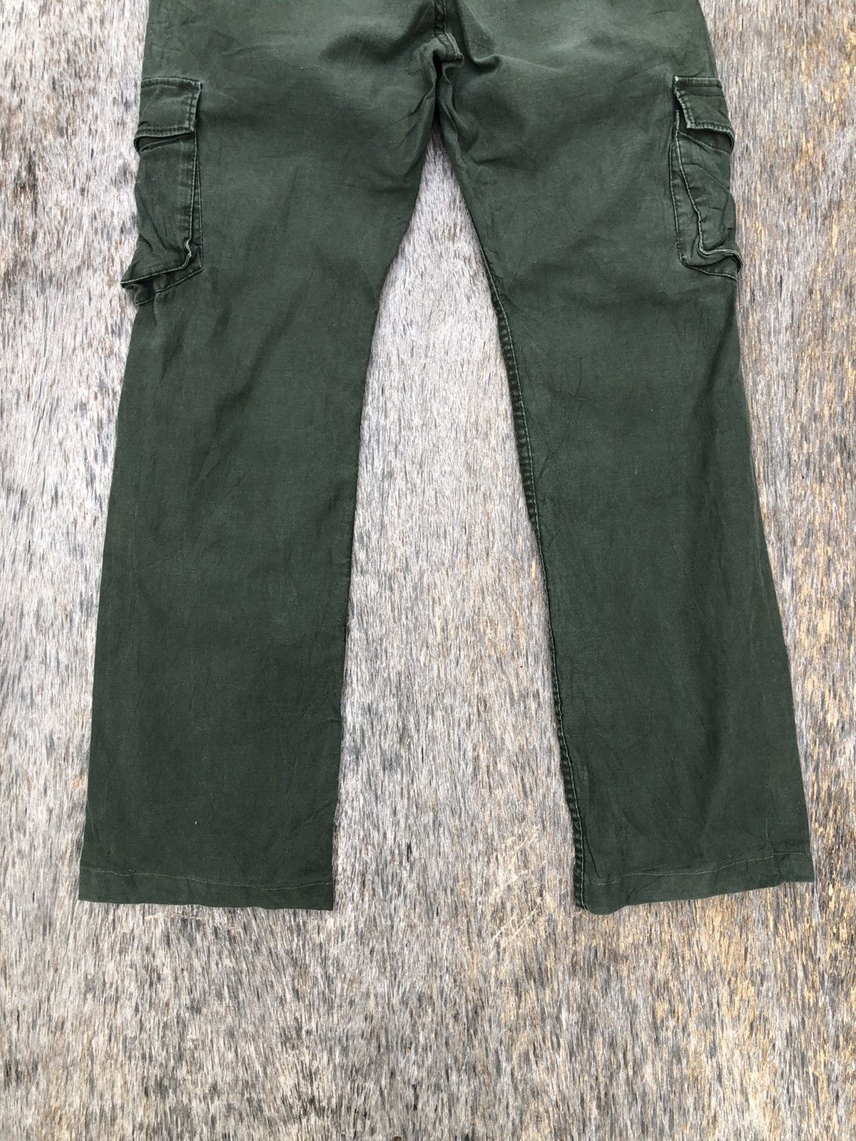 Japanese Brand Unbrand Green Cargo Pants Multipocket Tactical Like New Size US 31 - 8 Thumbnail