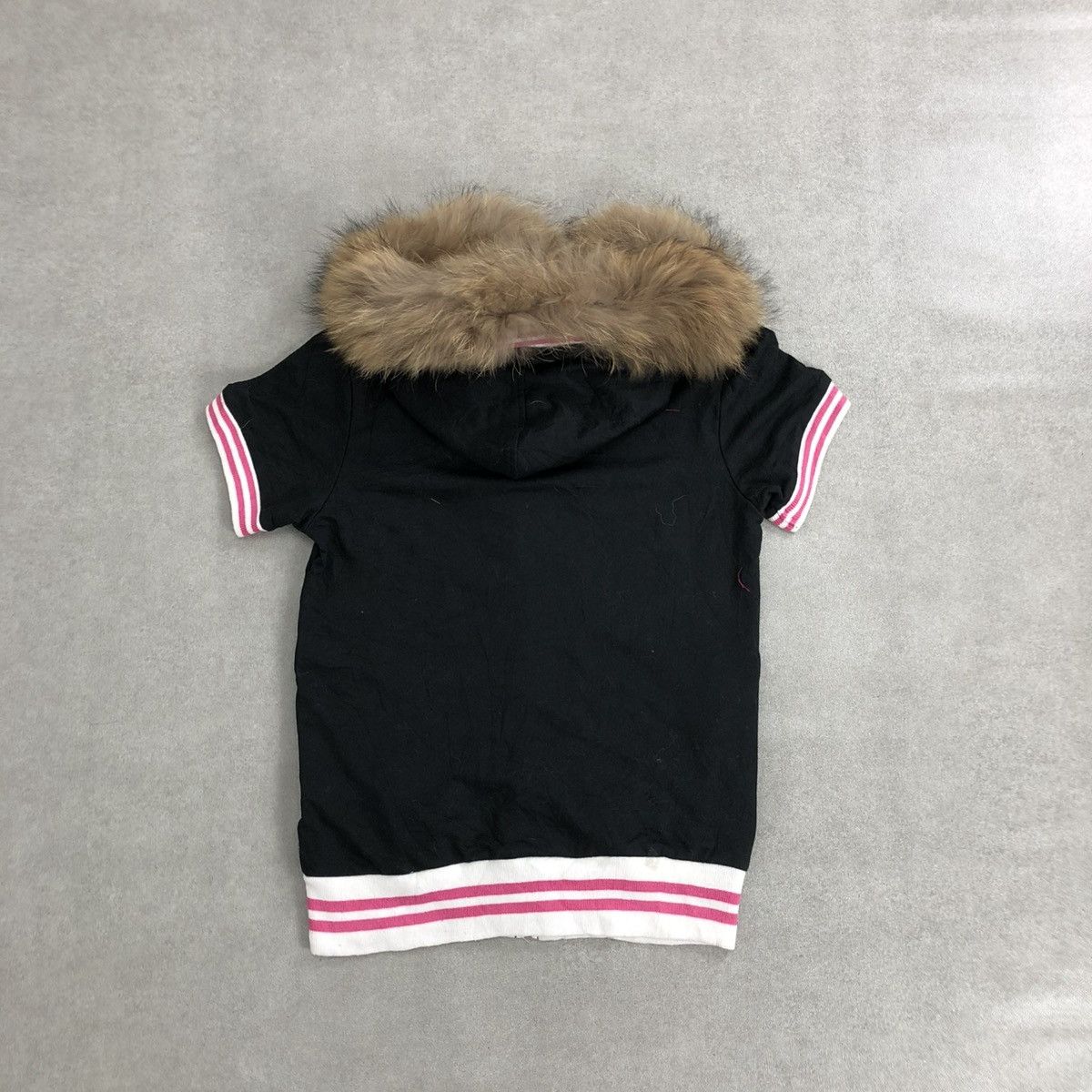 If Six Was Nine × Japanese Brand × Le Grande Bleu (L.G.B.) 2000s Fiorucci Poem Lgb Gothic Fur Zip Hoodie Short Sleeve Size S / US 4 / IT 40 - 12 Thumbnail