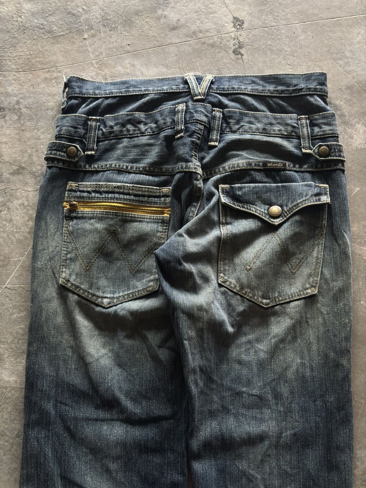 Japanese Brand DOUBLE WAIST WRANGLER japanese punk grunge ppfm style Size US 32 / EU 48 - 12 Thumbnail