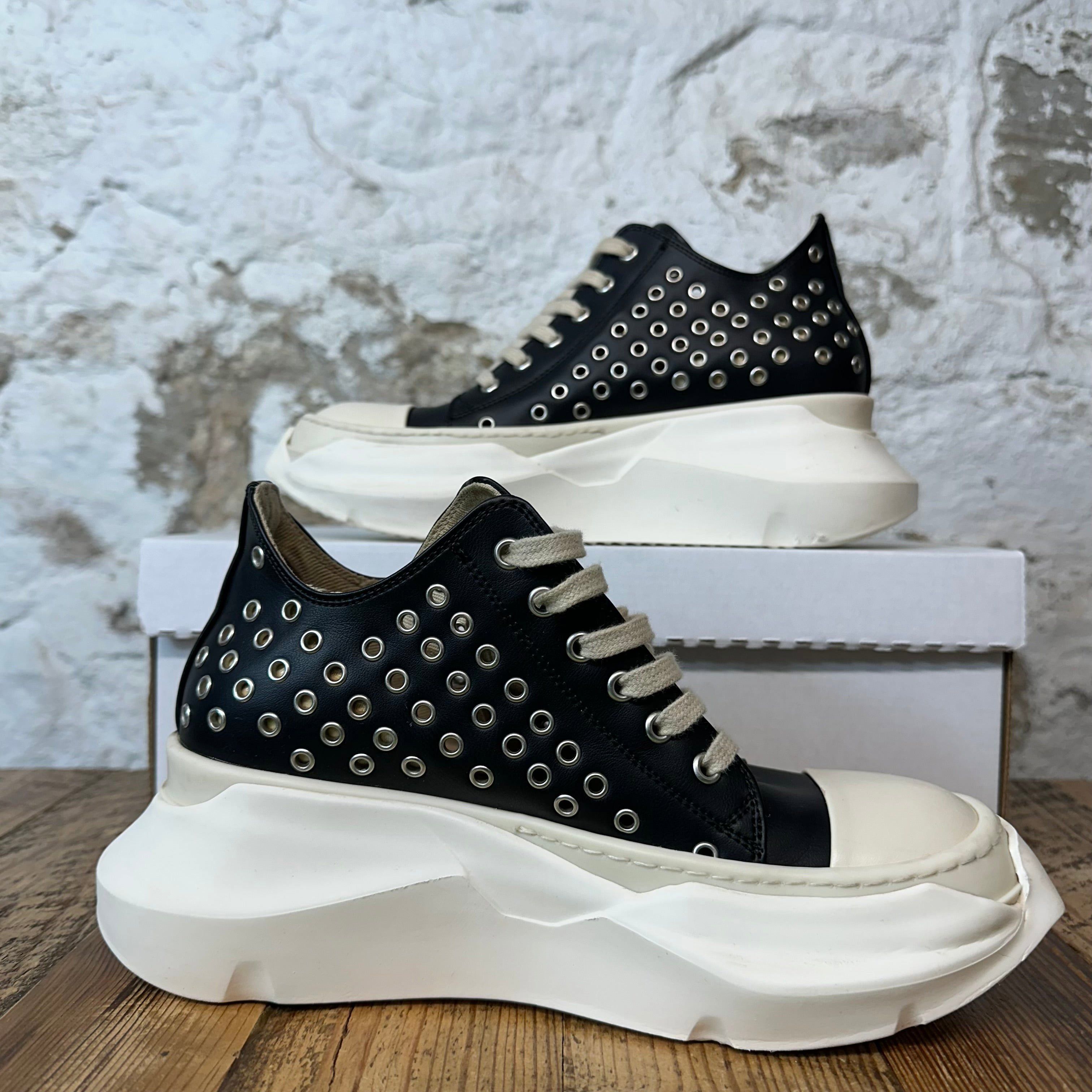 Rick Owens Rick Owens Abstract Eyelette Black Milk Sneaker Sz 6 (38) Size US 6 / EU 39 - 2 Thumbnail