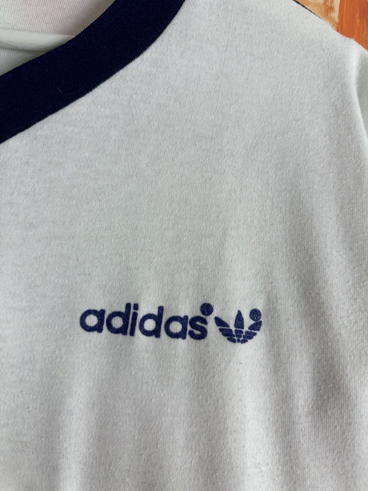 Adidas Vintage 70s Adidas Trefoil t shirt Size US M / EU 48-50 / 2 - 4 Thumbnail