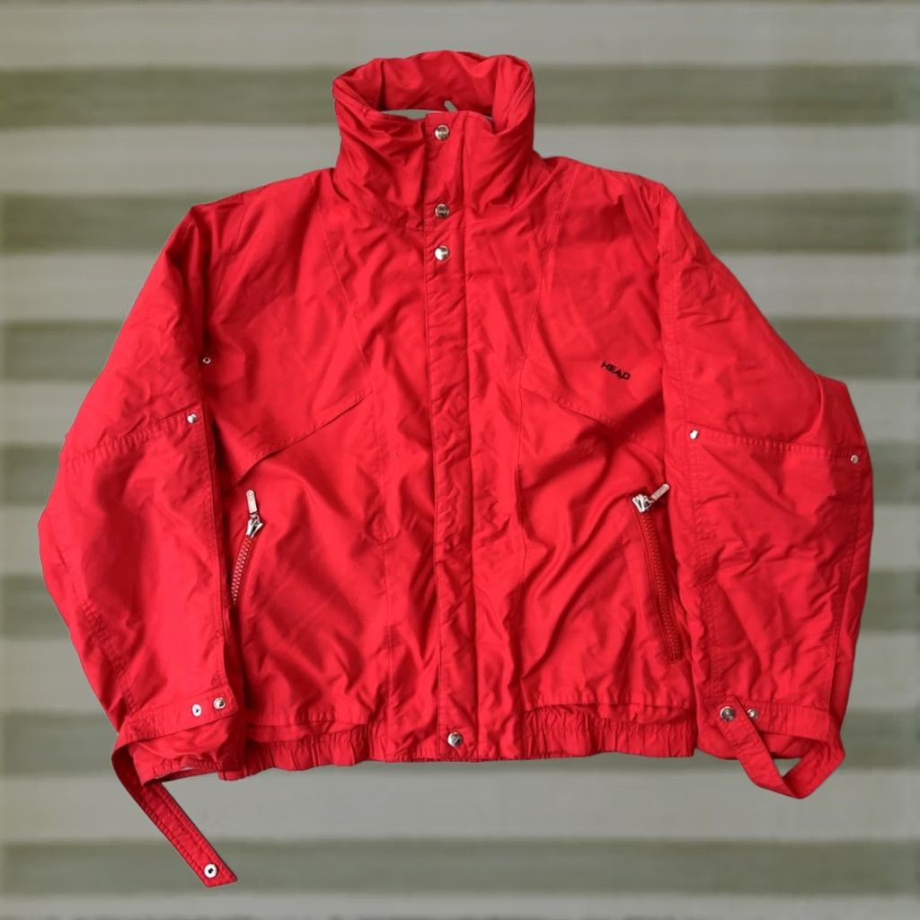 Vintage Head Sportswear Jacket Red L Tennis 80s 90s Ski Style Entrant Fabric, Men's