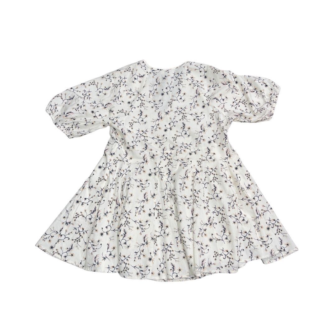 Target Basics Universal Threat V-Neck Floral Dress Puff Sleeves Babydoll Size M / US 6-8 / IT 42-44 - 3 Thumbnail