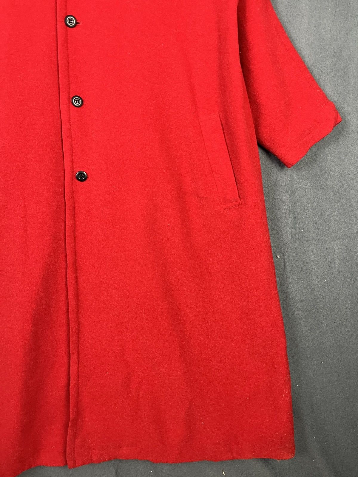 Yohji Yamamoto INÉD Red Wool Long Coat Size US M / EU 48-50 / 2 - 5 Thumbnail